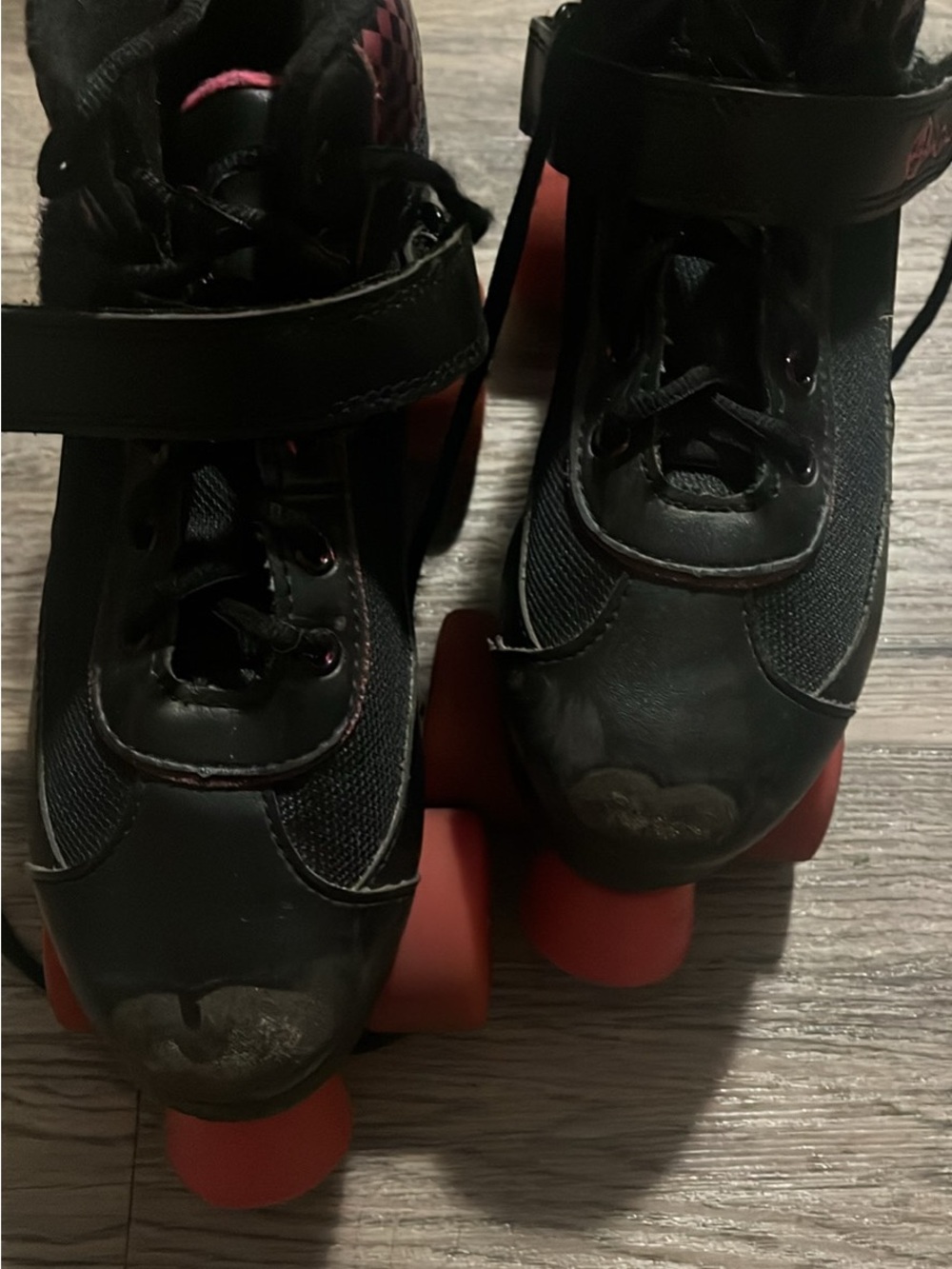 Anarchy Black Roller Skates with Red Wheels